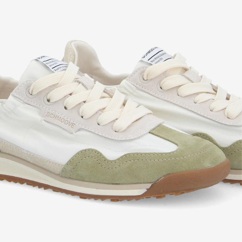 CAMDEN SNEAKER W - NYL/SDE/CRYSTAL - OFF WHITE/GREEN/GOLD